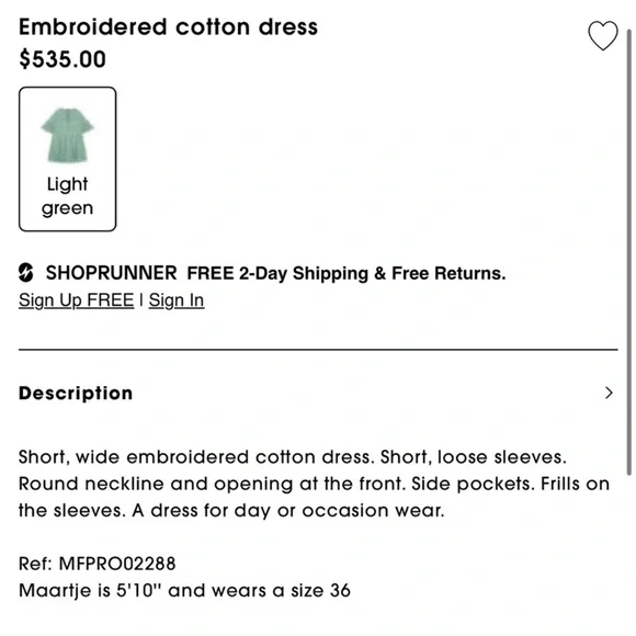 Maje Raberie Embroidered Eyelet Cotton Dress hold C - Picture 9 of 16